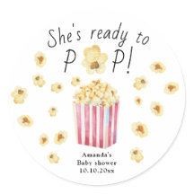 Hon är redo att explodera Vattenfärg Popcorn Baby