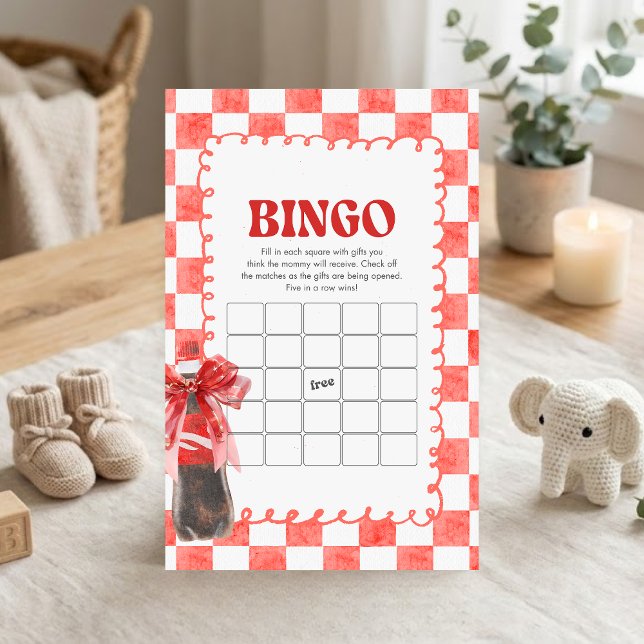 Hon är redo att föda Baby Shower Bingo spel (She's Ready to Pop Cola Baby Shower Bingo Game)