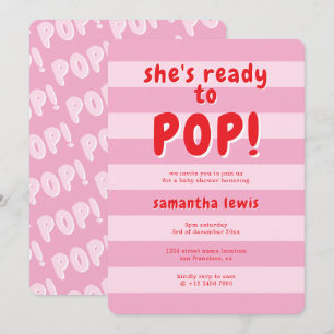 Hon är redo att föda Baby Shower Inbjudningar