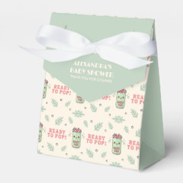 Hon är redo att poppa Baby Shower Boho Kawaii Läsk Presentaskar