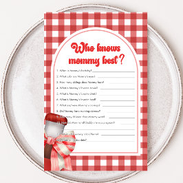 Hon är redo att poppa Baby Shower Vem vet mest om 