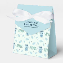 Hon är redo att poppa Blå Boho Kawaii Läsk Presentaskar