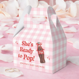 Hon är redo att poppa läsk baby shower presentaskar