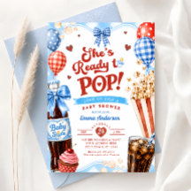 Hon är redo att poppa läskedose baby baby shower