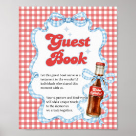 Hon är redo för Pop Soda Baby Shower gästbok Poster