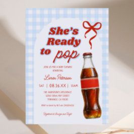 Hon är Redo till Pop Boy Soda Baby Shower Inbjudningar