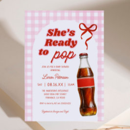 Hon är Redo till Pop Girl Soda Baby Shower Inbjudningar
