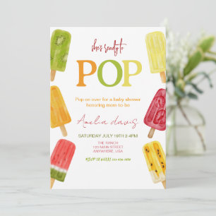 Hon är Redo till Pop Ice kräm Baby Shower Inbjudningar