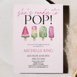 Hon är Redo till Pop! Popsicle Baby Shower Inbjudningar