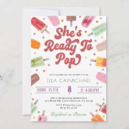 Hon är Redo till popup Popsicle Baby Shower Inbjudningar