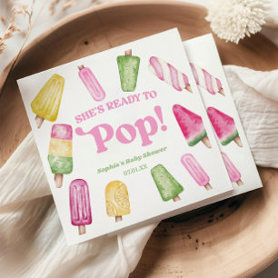 Hon är Redo till popup-Rosa, babyskor Pappersservett