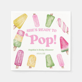 Hon är Redo till popup-Rosa, babyskor Pappersservett