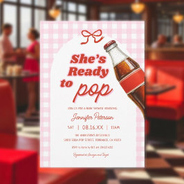 Hon är Redo till soda Baby Shower Inbjudningar