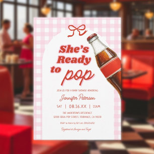 Hon är Redo till soda Baby Shower Inbjudningar