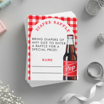 Hon är Redo till soda babyskor Diaper Raffle