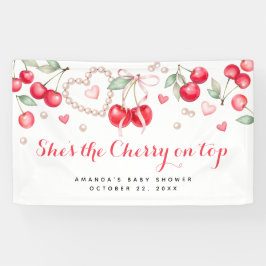 Hon är Rosinen på Tårtan Baby Shower Banner