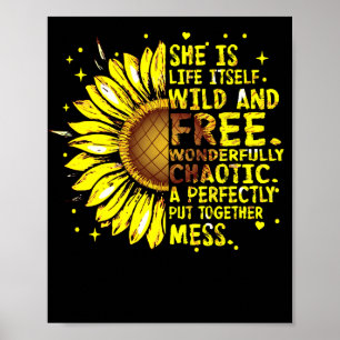 Hon är själv Vild och fritas underbart Poster