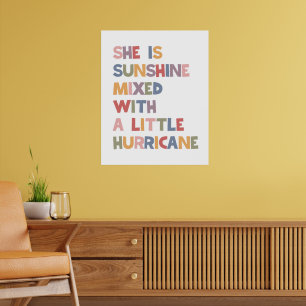 Hon är solsken blandad med en liten orkan poster