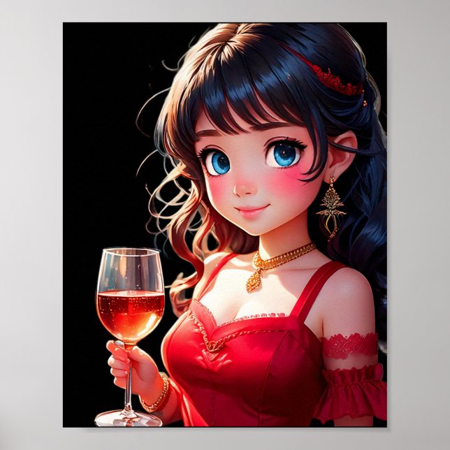Hon är speciell konstnärlig pinup poster (Framsidan)