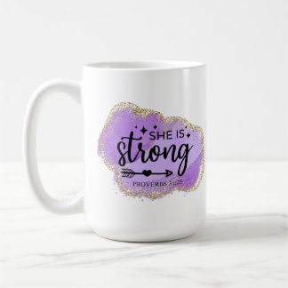 Hon är stark kaffemugg