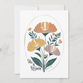 Hon är stark Psalm Boho Christian inspirational T Inbjudningar