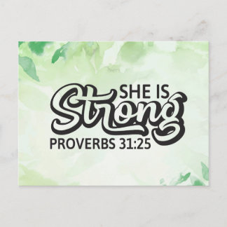 Hon är stark vykort