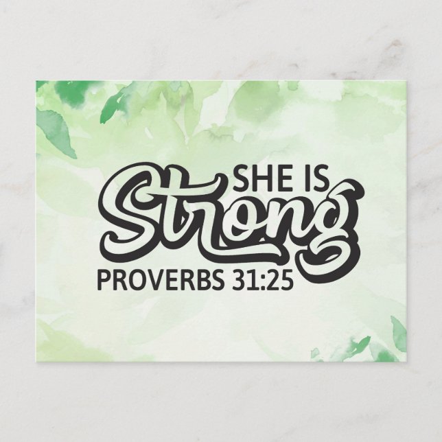 Hon är stark vykort (Framsida)