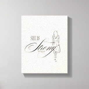 Hon är starka ordspråk 31:25 canvastryck