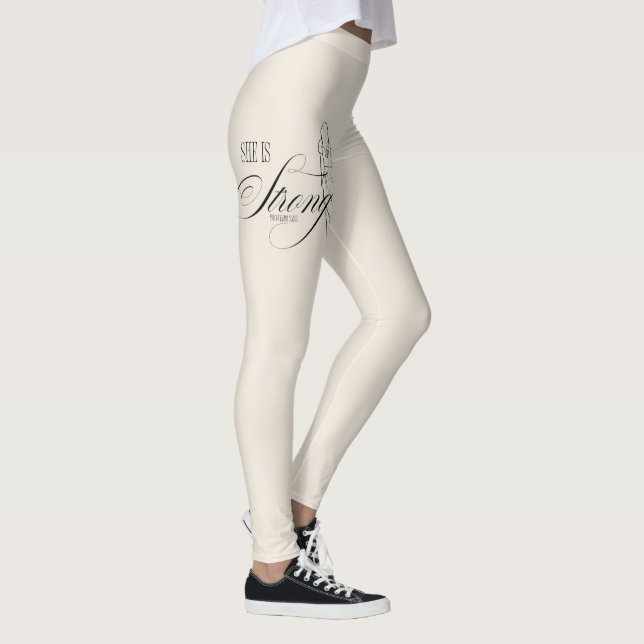 Hon är starka ordspråk 31:25 leggings (Höger)