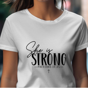Hon är starka ordspråk 31:25 t shirt