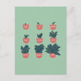 "Hon är tacksam för långsam och stabil tillväxt" Vykort