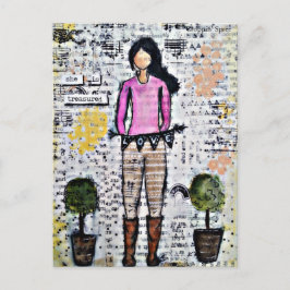 Hon är Treasured. Blandat media original Vykort