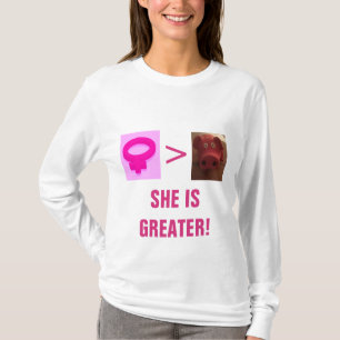 HON ÄR UNDERBARARE KVINNORS LÅNGÄRMAD SHIRT T