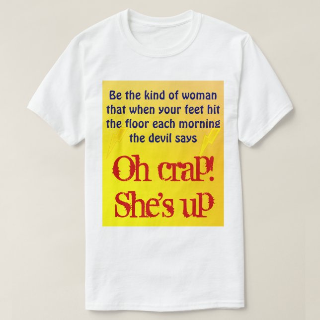 Hon är uppe   t shirt (Design framsida)