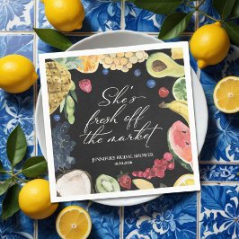 Hon är utanför marknaden | Chalkboard-Möhippa Pappersservett