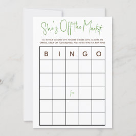 Hon är utanför Möhippan BINGO Game Invi Inbjudningar
