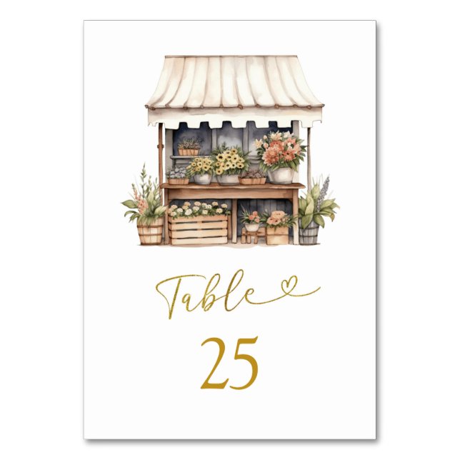 Hon är utanför Möhippan på marknaden Bordsnummer (Framsidan)