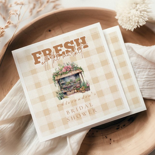 Hon är utanför Möhippan på marknaden Pappersservett (Skapare uppladdad)