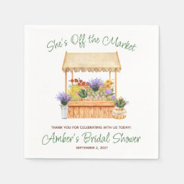 Hon är utanför Möhippan på marknaden Pappersservett