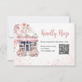 Hon är utanför Möhippan QR-OSA kort