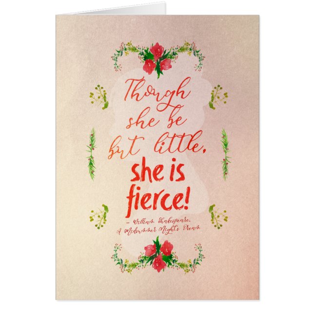 Hon är våldsam hälsningskort (Framsidan)