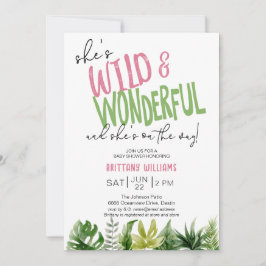 Hon är Vild och underbara babyskor. Inbjudningar