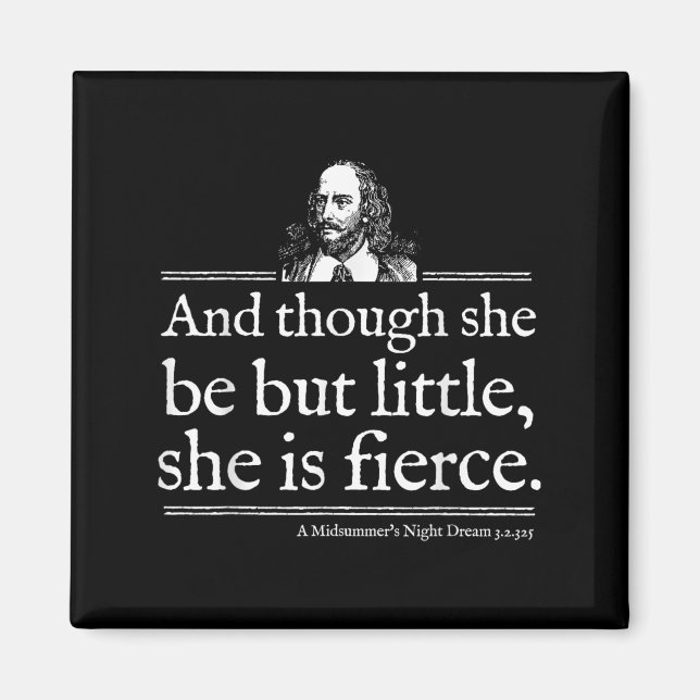 Hon Är Vild Shakespeare Citat Tröja Teaterpjäs Magnet (Framsidan)