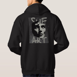 Hon Art - Abstrakt Female Porträtt Hoodie