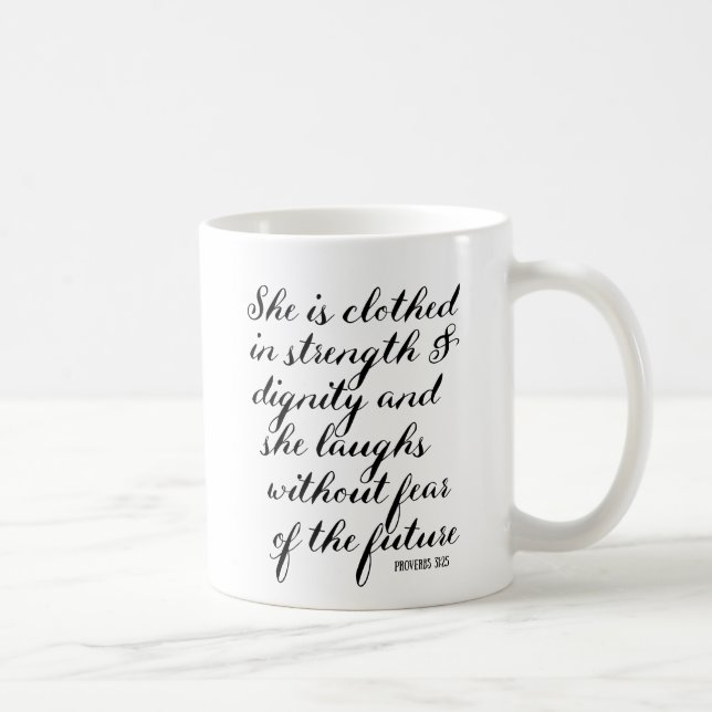 hon bekläs i styrka- och kaffemugg (Höger)