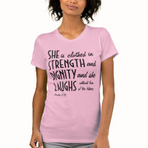 Hon bekläs i styrka och värdighet