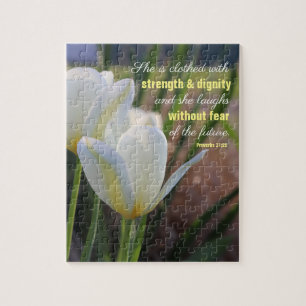 Hon bekläs - Proverbs31:25 Pussel
