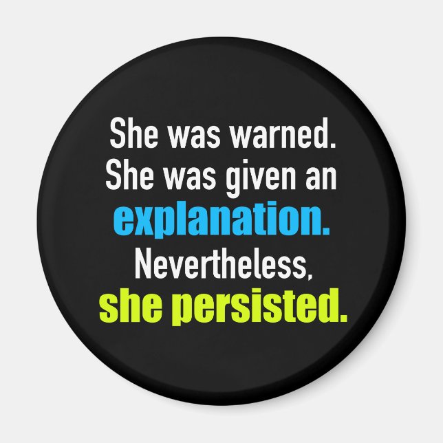 Hon bestod Elizabeth Warren Quote Magnet (Framsidan)
