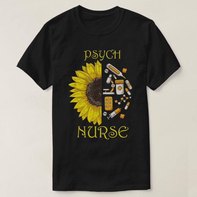 Hon blev en psykiatrisk sjuksköterska med psykotis t shirt (Design framsida)