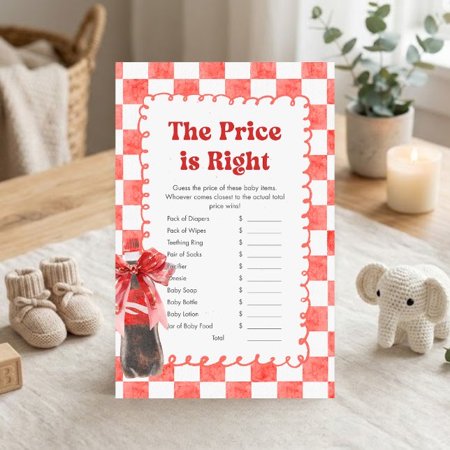 Hon Blir Hon Rund Baby Shower Price is Right Lek (She's Ready to Pop Cola Baby Shower The Price is Right Game)